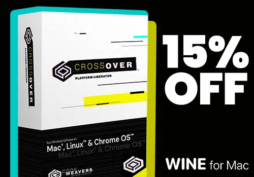 CrossOver 15% discount coupon promotion image